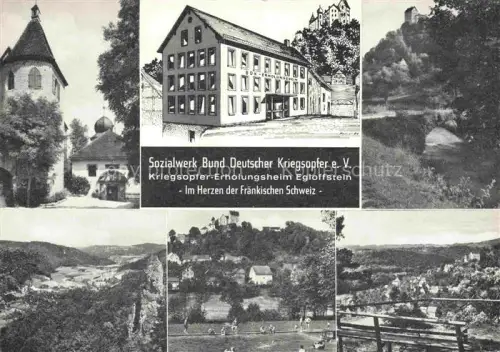 AK / Ansichtskarte Egloffstein Forchheim Bayern Sozilwerk Bund Deutscher Kriegsopfer Erholungsheim Schwimmbad