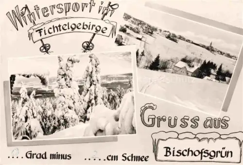 AK / Ansichtskarte Bischofsgruen Bayreuth Bayern Panorama Winteridyll