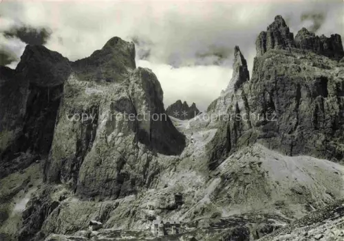 AK / Ansichtskarte Catinaccio 1580 Rosengartengruppe Dolomiti IT Torri di Vajolet Rifugio Vajolet