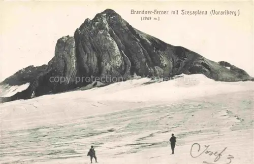 AK / Ansichtskarte Gletscher Ferner Glacier Glaciar Ghiacciaio-- Brandner Ferner Scesaplana Voralberg 
