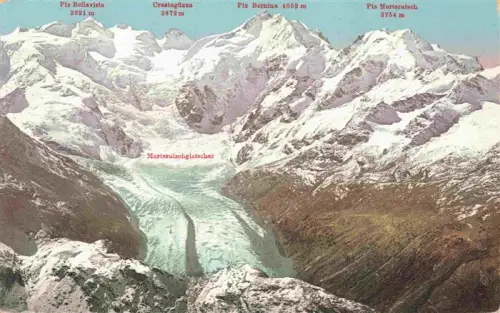 AK / Ansichtskarte Gletscher Ferner Glacier Glaciar Ghiacciaio-- Morteratsch Piz Bernina Ober Engadin 