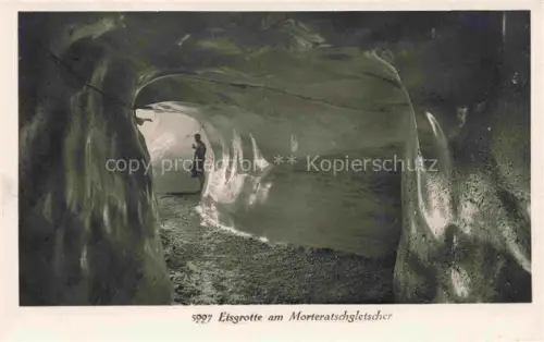 AK / Ansichtskarte Gletscher Ferner Glacier Glaciar Ghiacciaio-- Eusgrotte Morteratsch Bernina Schweiz Suisse 