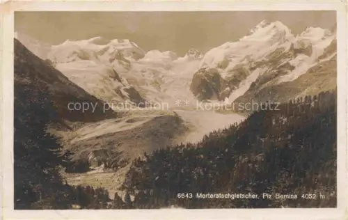 AK / Ansichtskarte Gletscher Ferner Glacier Glaciar Ghiacciaio-- Morteratsch Bernina Schweiz Suisse 