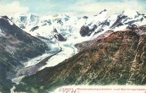 AK / Ansichtskarte Gletscher Ferner Glacier Glaciar Ghiacciaio-- Morteratsch Bernina Schweiz Suisse 