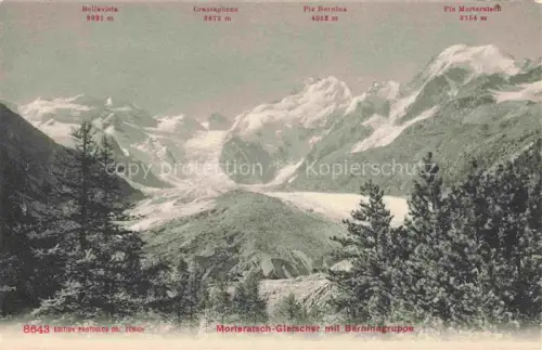 AK / Ansichtskarte Gletscher Ferner Glacier Glaciar Ghiacciaio-- Morteratsch Bernina Schweiz Suisse 