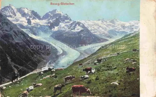 AK / Ansichtskarte Gletscher Ferner Glacier Glaciar Ghiacciaio-- Morteratsch Roseg Schweiz Suisse 