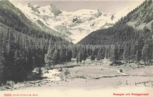 AK / Ansichtskarte Gletscher Ferner Glacier Glaciar Ghiacciaio-- Rosegtal Roseggruppe Schweiz Suisse 