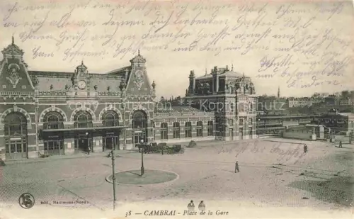 AK / Ansichtskarte CAMBRAI 59 Nord Place de la Gare