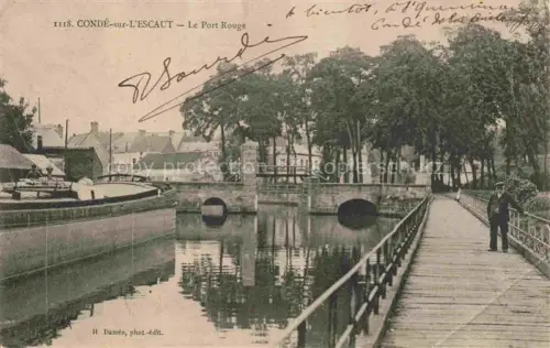 AK / Ansichtskarte Conde-sur-l Escaut Valenciennes 59 Nord Le Porte Rouge