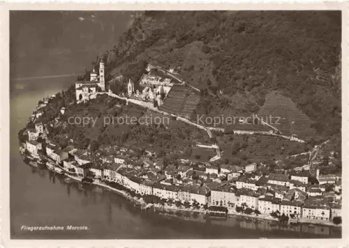 AK / Ansichtskarte Morcote Lago di Lugano TI Fliegeraufnahme