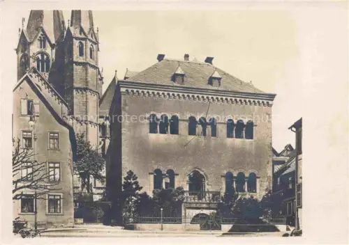 AK / Ansichtskarte Gelnhausen Hessen Rathaus und Tuerme der Marienkirche