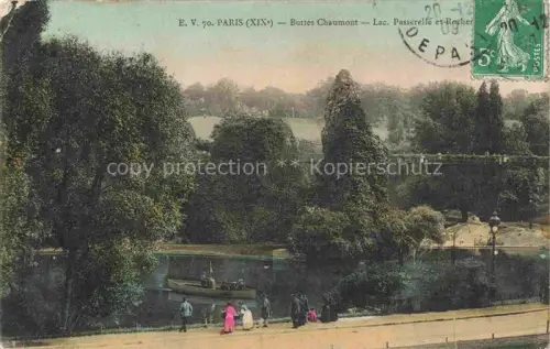 AK / Ansichtskarte Buttes-Chaumont PARIS 75 La Passerelle et Rocher