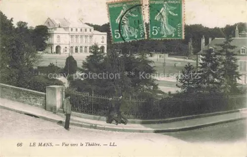 AK / Ansichtskarte LE MANS 72 Sarthe Vue vers le Theatre