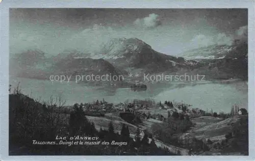 AK / Ansichtskarte Talloires ANNECY 74 Haute-Savoie Duingt et le massif des Bauges Lac d'Annecy
