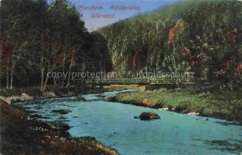 AK / Ansichtskarte PFORZHEIM BW Wuermtal Schuetzensteg Feldpost