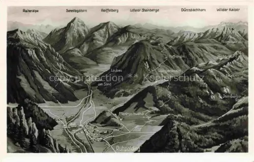 AK / Ansichtskarte Ruhpolding Bayern Panoramakarte