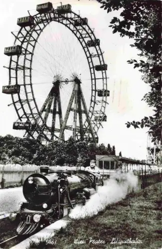 AK / Ansichtskarte Riesenrad Ferris Wheel Grand Roue Ruota Panoramica Noria-- Wien Liliputbahn