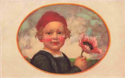 AK / Ansichtskarte ZUMBUSCH L. v. Prof. Kuenstlerkarte Bayerischer Blumentag Kind Litho