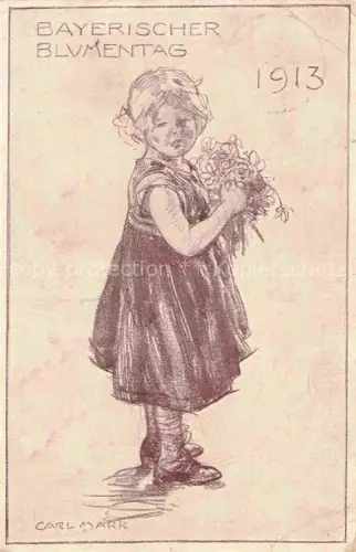 AK / Ansichtskarte MARR von Karl Carl Kuenstlerkarte Bayerischer Blumentag Maedchen 