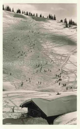 AK / Ansichtskarte Firstalm Bayrischzell Bayrisch Zell Bayern mit Stuempflinghang
