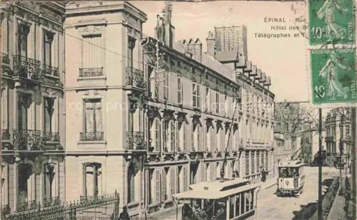 AK / Ansichtskarte EPINAL 88 Vosges Hotel Telegraphes et Trams