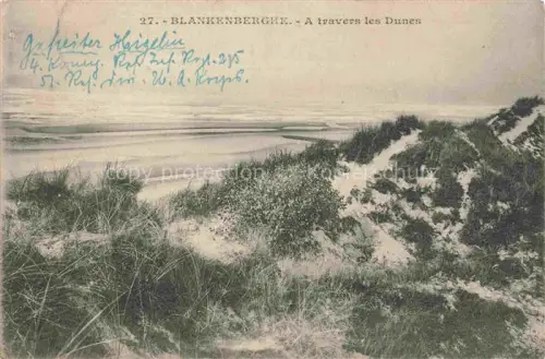 AK / Ansichtskarte Blankenberghe BLANKENBERGE Belgie A travers les Dunes