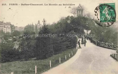 AK / Ansichtskarte PARIS 75 Buttes Chaumont La Montee au Belvedere