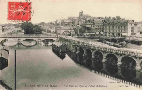 AK / Ansichtskarte LE MANS 72 Sarthe Vue prise du Quai de l'Amiral Lalande