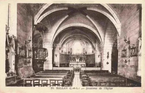 AK / Ansichtskarte Ballan-Mire TOURS 37 Indre-et-Loire Interieur de l'Eglise