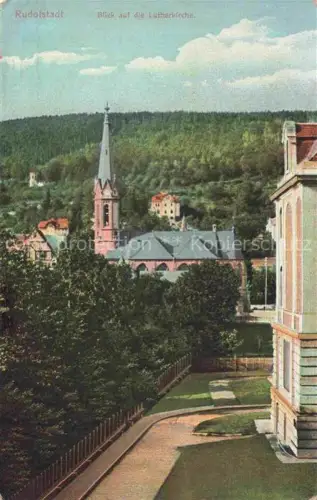 AK / Ansichtskarte Rudolstadt Thueringen Blick zur Lutherkirche Feldpost