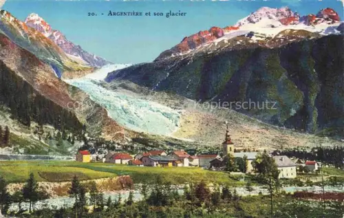 AK / Ansichtskarte Argentiere Argentieres Glacier d 74 Haute-Savoie et son glacier