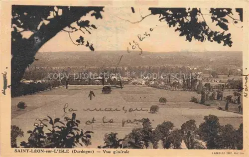 AK / Ansichtskarte Saint-Leon-sur-l Isle Vue generale