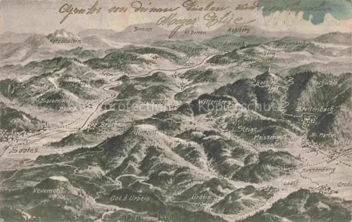 AK / Ansichtskarte Saales Saal Molsheim 67 Bas-Rhin Panoramakarte zwischen Saales und Weiler