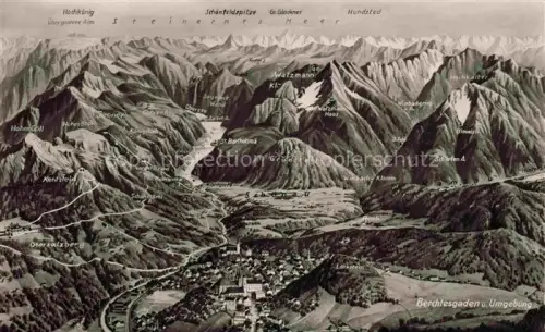 AK / Ansichtskarte BERCHTESGADEN Bayern Panoramakarte