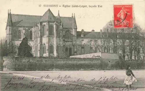 AK / Ansichtskarte SOIssONS 02 Aisne Eglise Saint Legeer facade Est