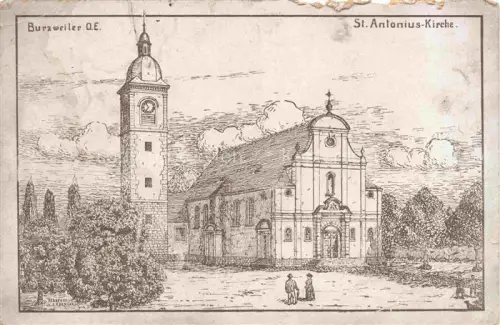 AK / Ansichtskarte Burzweiler Bourtzwiller Burtzweiler Mulhouse 68 Haut-Rhin St Antonius Kirche