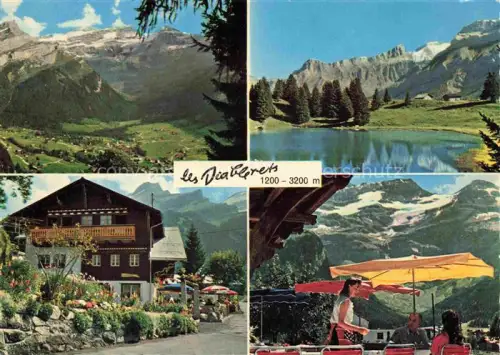 AK / Ansichtskarte Les Diablerets VD Perle des Alpes Vaudoises Hotel Terrasse Badesee