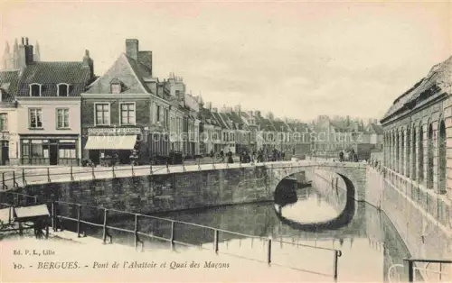 AK / Ansichtskarte Bergues Dunkerque 59 Nord Pont l Abattoir et Quai Macons