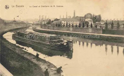 AK / Ansichtskarte LA BAssEE  LILLE 59 Nord Le Canal et Distillerie M. Delerue