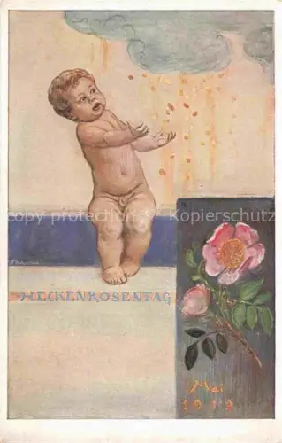 AK / Ansichtskarte KAULBACH F A Kuenstlerkarte Heckenrosentag Litho Kind