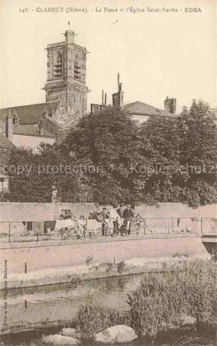 AK / Ansichtskarte CLAMECY 58 Nievre La Fosse et l Eglise Saint Martin EDSA