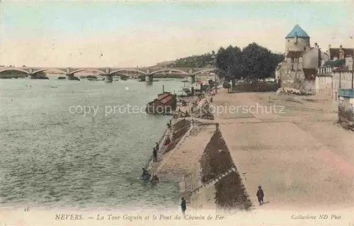 AK / Ansichtskarte NEVERS 58 Nievre Tour Goguin Pont du Cbemin de Fer