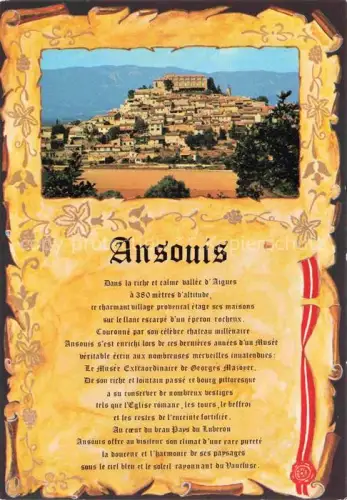 AK / Ansichtskarte Ansouis APT 84 Vaucluse Panorama