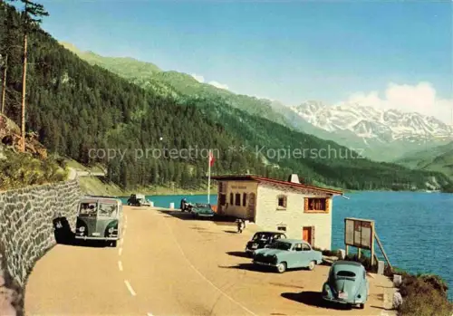 AK / Ansichtskarte Julierpasshoehe 2284m GR Restaurant Marmorerasee