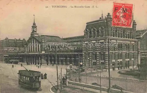 AK / Ansichtskarte TOURCOING LILLE 59 Nord La Nouvelle Gare Strassenbahn
