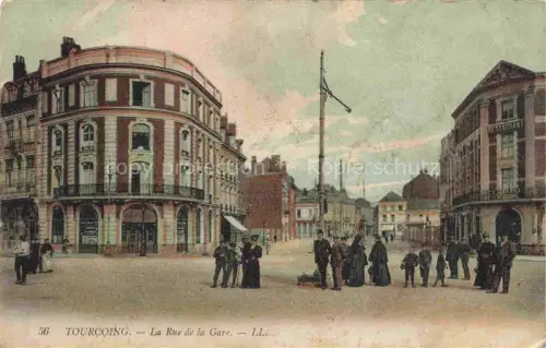 AK / Ansichtskarte TOURCOING LILLE 59 Nord La Rue de la Gare 
