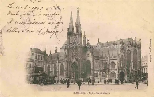 AK / Ansichtskarte ROUBAIX LILLE 59 Nord Eglise Saint Martin 