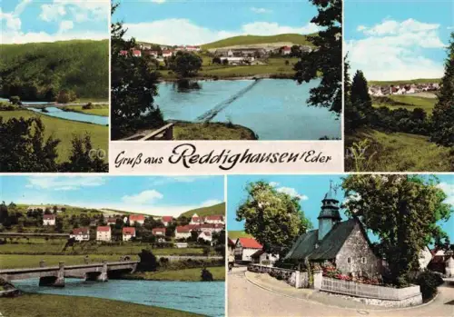 AK / Ansichtskarte Reddighausen Hatzfeld  Hessen Panorama Bruecke Kapelle