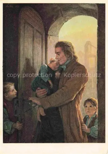 AK / Ansichtskarte ANKER Albert (1831-1910) Kuenstlerkarte Pestalozzi und die Waisenkinder in Stans Zuerich