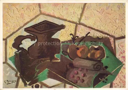 AK / Ansichtskarte BRAQUES Georges Kuenstlerkarte The Green Tablecloth 